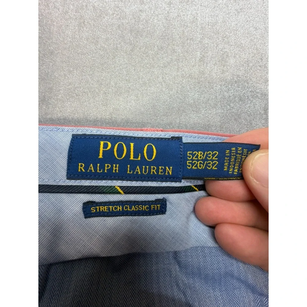 Lot of 2 Polo Ralph Lauren Stretch Classic Fit Dress Pants 52 X 32 BIG Red Green